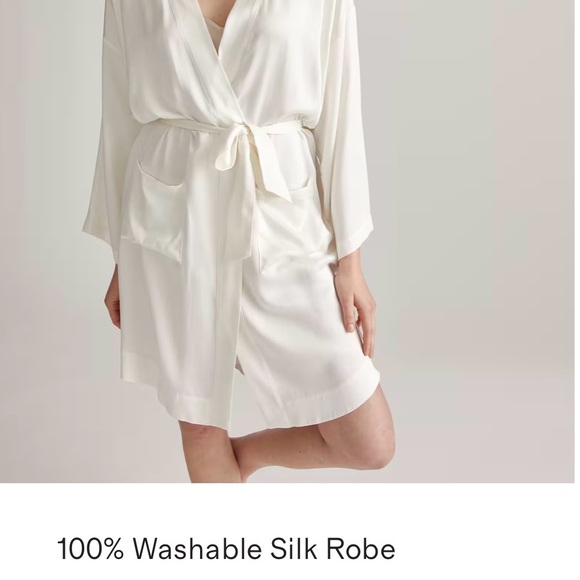 Quince 100% Washable Mulberry Silk Robe, NWT, Various - Picture 7 of 10